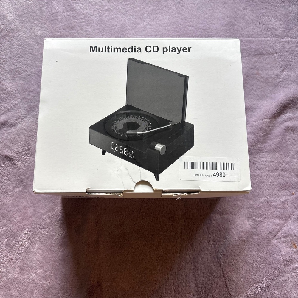 Multimedia CD Player Bluetooth FM Radio Hi-Fi Speakers Vintage Piano Design